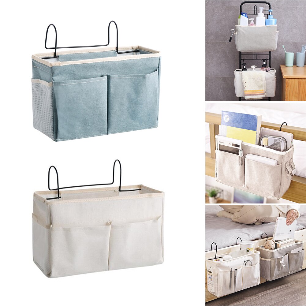 Sängbord hängande arrangör säng förvaring arrangör sovsal telefonbok tidning förvaringsväska hållare sängfickor med krok n