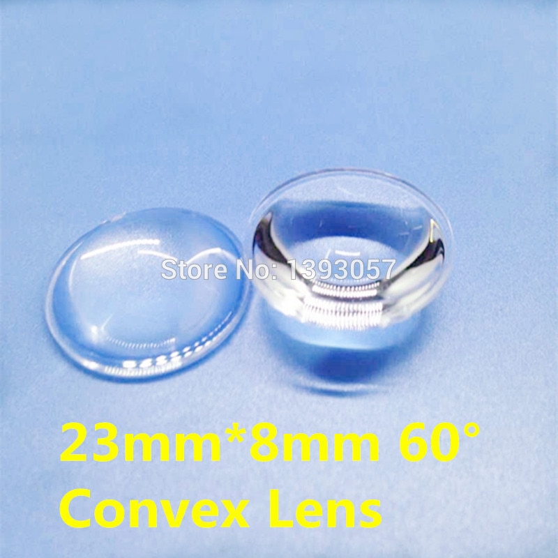 100pcs/lot semi-circle Plano-convex LED Lenses 23mm Optic Lens Grade PMMA For Lens Reflector