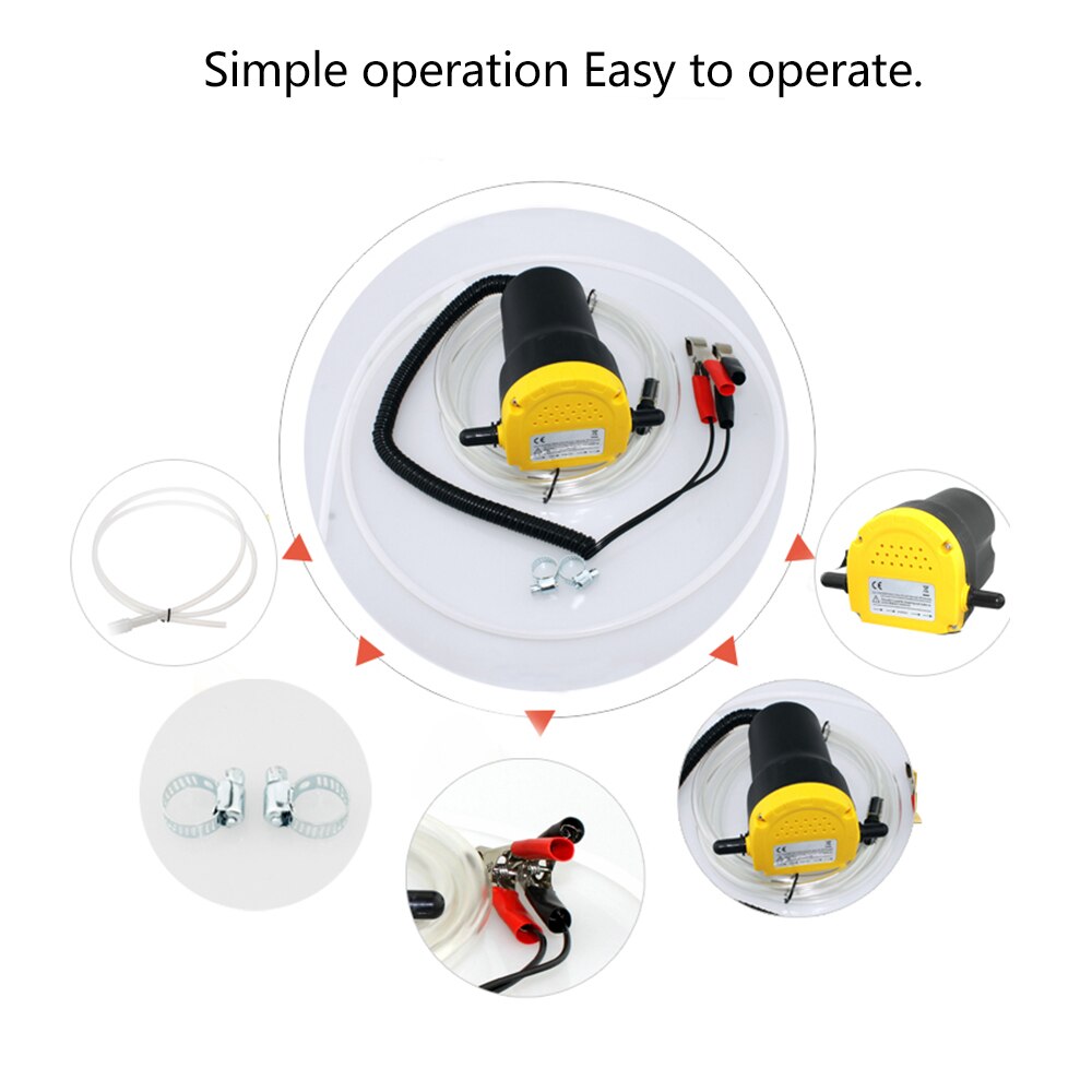 Electric Oil Pump Scavenge Suction mini Transfer Change Pump 12V Motor Oil Diesel Extractor Higher Efficiency