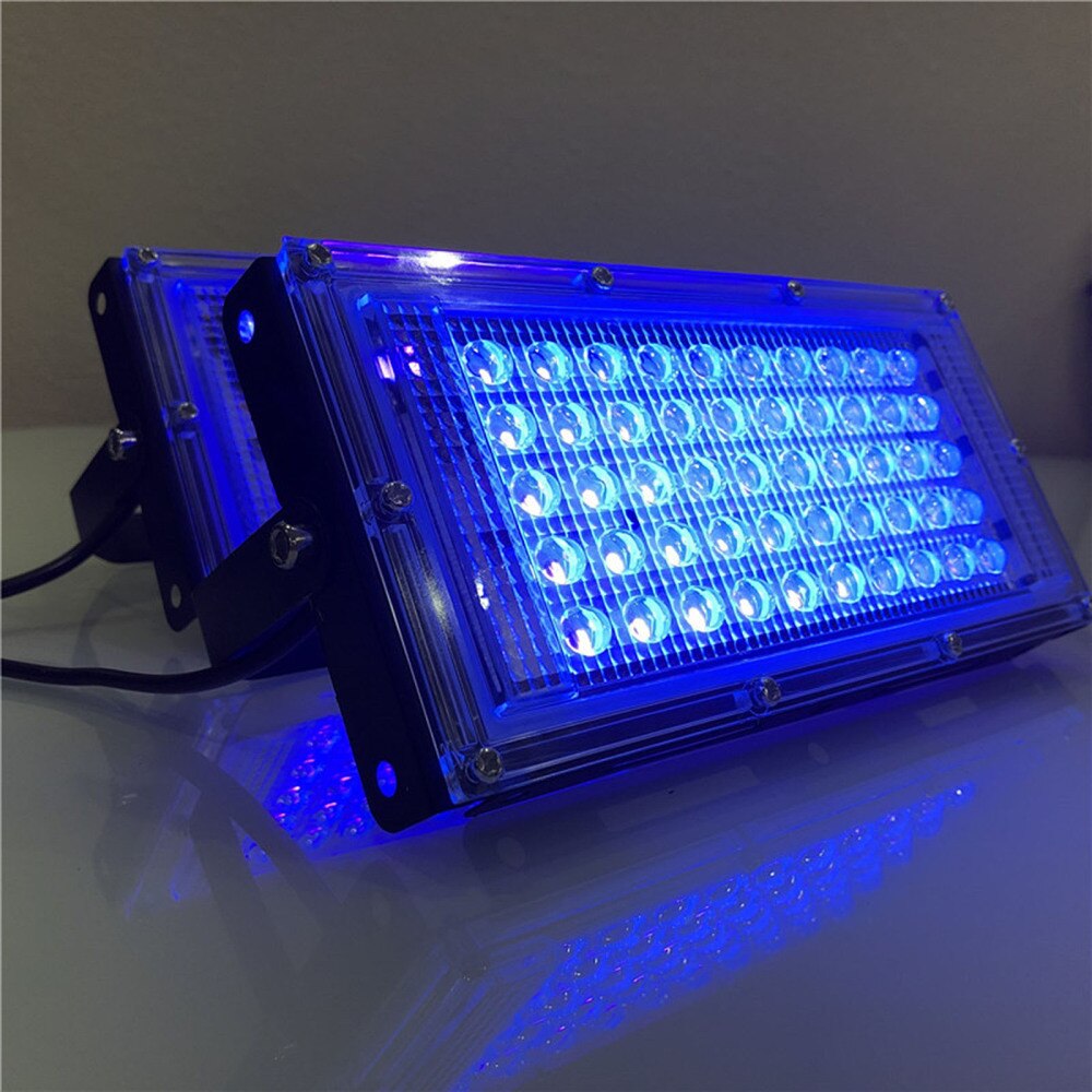 Dekoration LED Schwarz Lichter Schwarzlicht Leuchten UV Kleber Aushärtung Lila Lampe Party 50W Amerikanischen Stecker Tragbare 110V UV uv