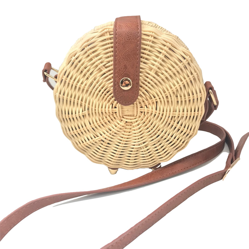 Frauen Handtasche Schulter Taschen Platz Runde Mulit Stil Stroh Tasche Sommer Rattan Tasche Handarbeit Gewebt Strand Kreis Böhmen Handtasche