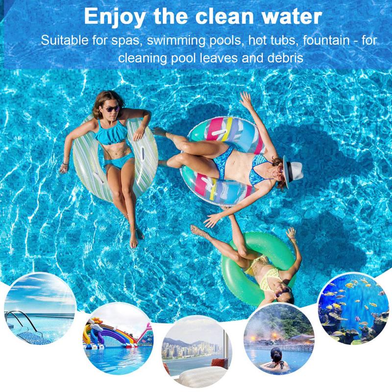Udendørs badekar tilbehør poolrens finmasket pool net rive pool skimmer swimmingpool blad pool rengøringsværktøj tilbehør