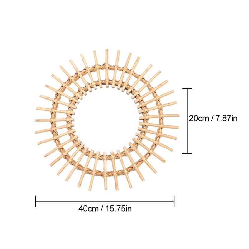 Nordisk rotting dressing spegel innovativ konst dekor rund spegel vardagsrum vägghängande spegel kök badrum spegel