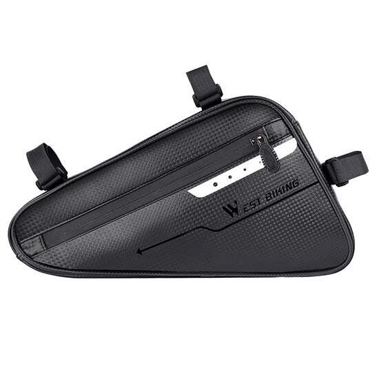 WEST BIKING-bolsa triangular para bicicleta de montaña y carretera, herramientas de reparación, alforja negra, bolsa para tubo de ciclismo, accesorios para bicicleta: Waterproof Black