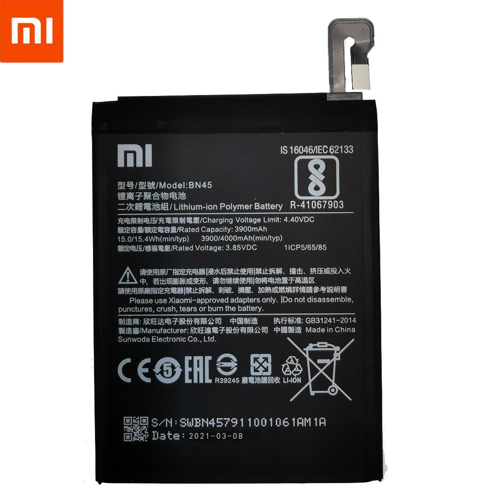 Xiao Mi BN45 Telefon Batterie Für Xiaomi Redmi Hinweis 5 Hinweis5 Original praktisch Batterien Kostenlose Werkzeug