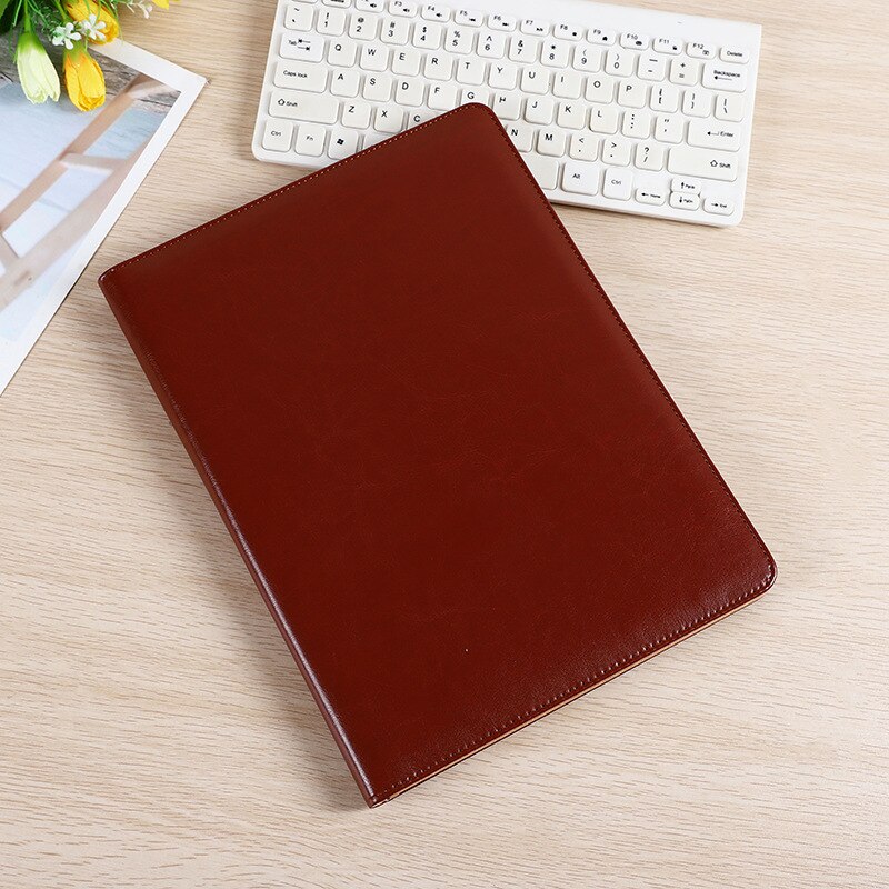 Pasta de arquivo de negócios com calculadora memorando multifuncional organizador gerente de documentos padfolio pasta saco material escritório