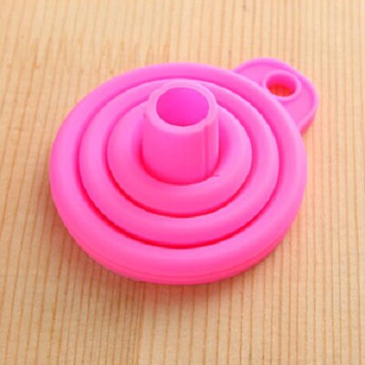 Acessórios de cozinha funil plástico hangable funil para ferramentas de cozinha funil mini distribuidor distribuição óleo gadgets cozinha: Pink