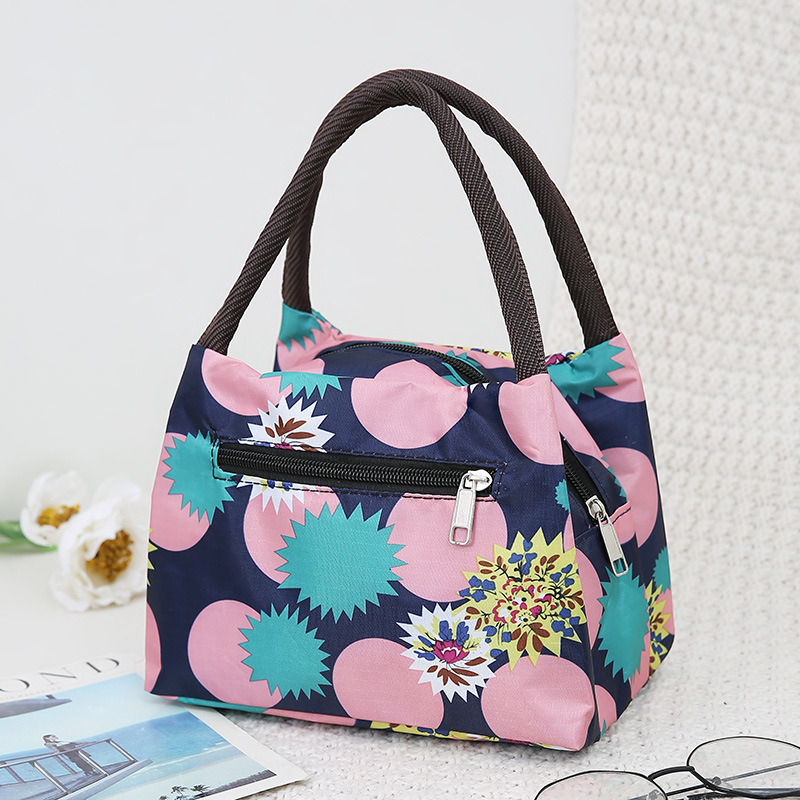 Reusable Lunch Bag For Women Large Capacity Oxford Cloth Waterproof Lunch Box Bag Office Worker Student Lunch Tote Bags