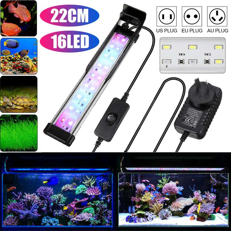 22Cm 10W Aquarium Led Verlichting Verstelbare Plant Licht Aquarium Led Licht Aquatische Slanke Volledige Spectrum Zoetwater Plant groeien Licht