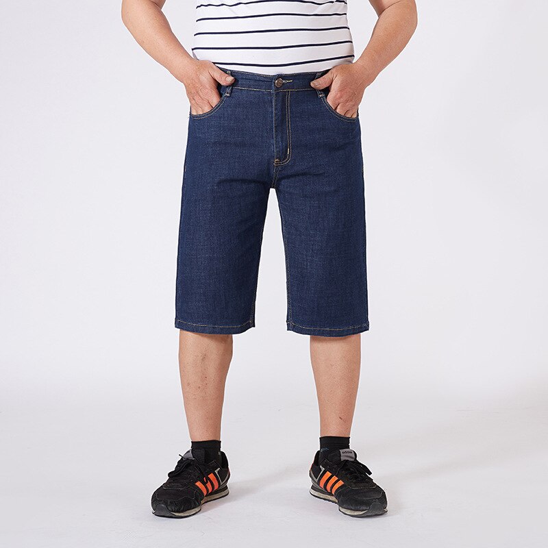 Sommer tynde denim shorts herre løse afslappede lige fempunkts ridebukser stor størrelse denim korte bukser oversize