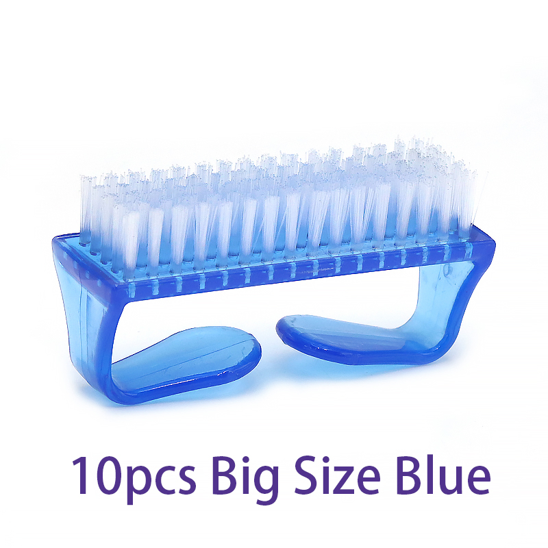 Top Cleaning Nail Brush Nail Art Plastic Soft Remove Dust Finger Care UV Gel Manicure Pedicure Tool Makeup Brushes Scrubbing: Beige
