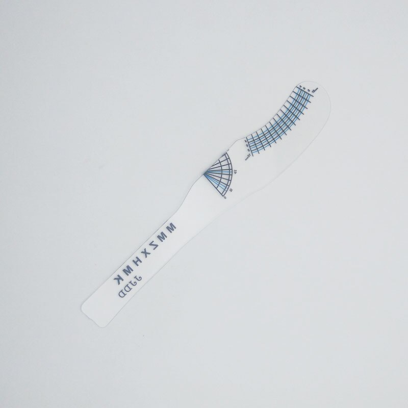 2pcs/set Eyelash Measuring Ruler Eyelashes Length Curling Degree Ruler Lashes Symmetrical Positioning Extension Styling Diy