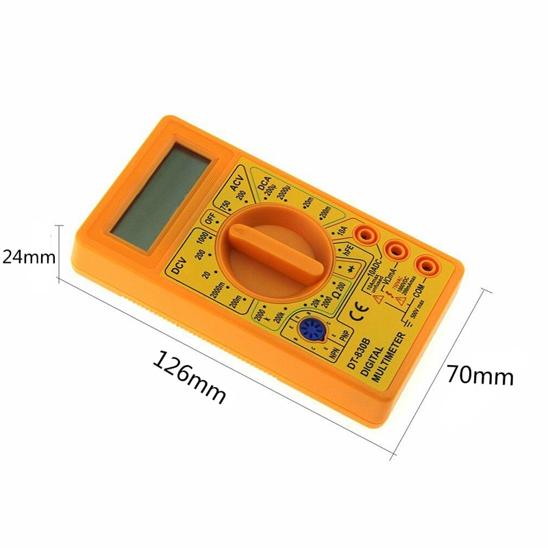 Multimeter tester håndvoltmeter måler strøm modstand temperatur meter lcd digital ac/dc amperemeter testledning sonde