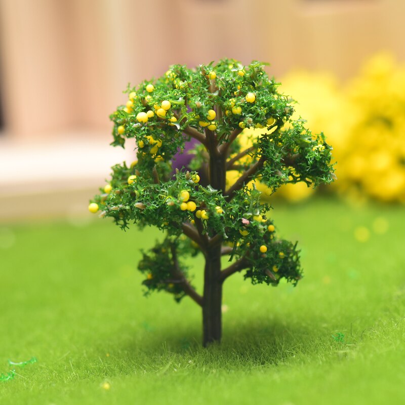 10 Stks/partij Model Fruit Bomen Plastic Model Landschap Trein Layout Tuin Landschap Miniatuur