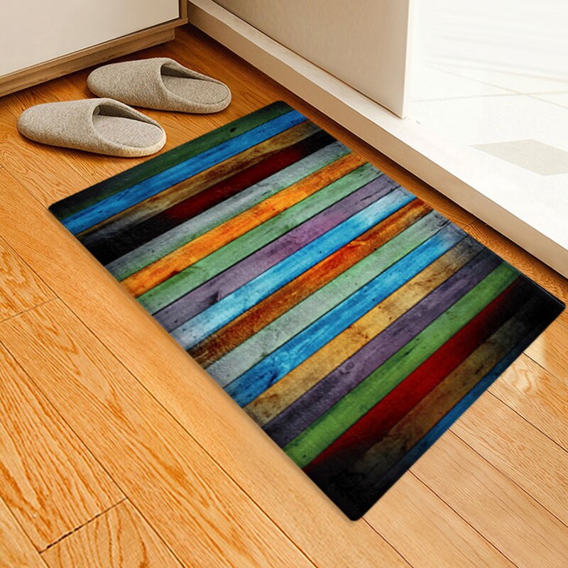 Flanel Entree Tapijt Sterk Water Absorberen Decoratieve Tapijt Indoor Deurmat Anti Slip Deurmat Voordeur Floor Pad Dirt Trapper