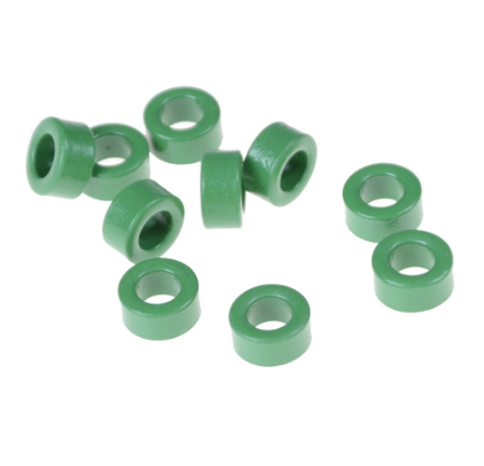 10 stk induktorspoler grønne toroid ferritkerner 10mm x 6mm x 5mm