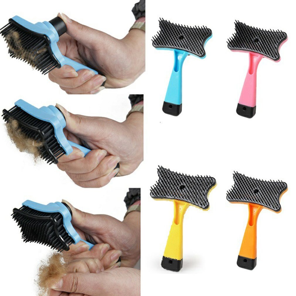 Self Clean Dog Brush Puppy Hair Grooming Pet Cat Brush Combs Dog Shedding Brush For Long & Short Hair