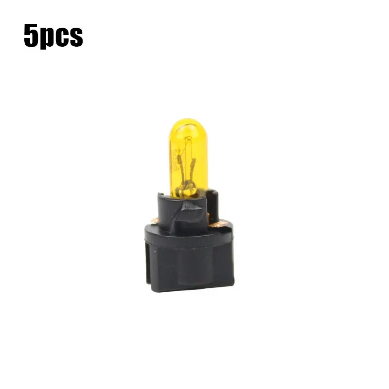 1/5/10 Uds T5 luz LED para coche automóviles diodo emisor de luz instrumento calibre tablero bombillas 12v/24v lámpara Interior de coche: Azul marino