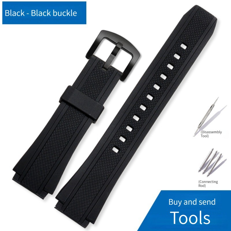 Silicone Rubber Sports Watch Strap For Casio 5119 Edifice EF-552 Watchband EF-552D-1A Men's Bracelet Stainless Buckle Black 20mm: Red Black
