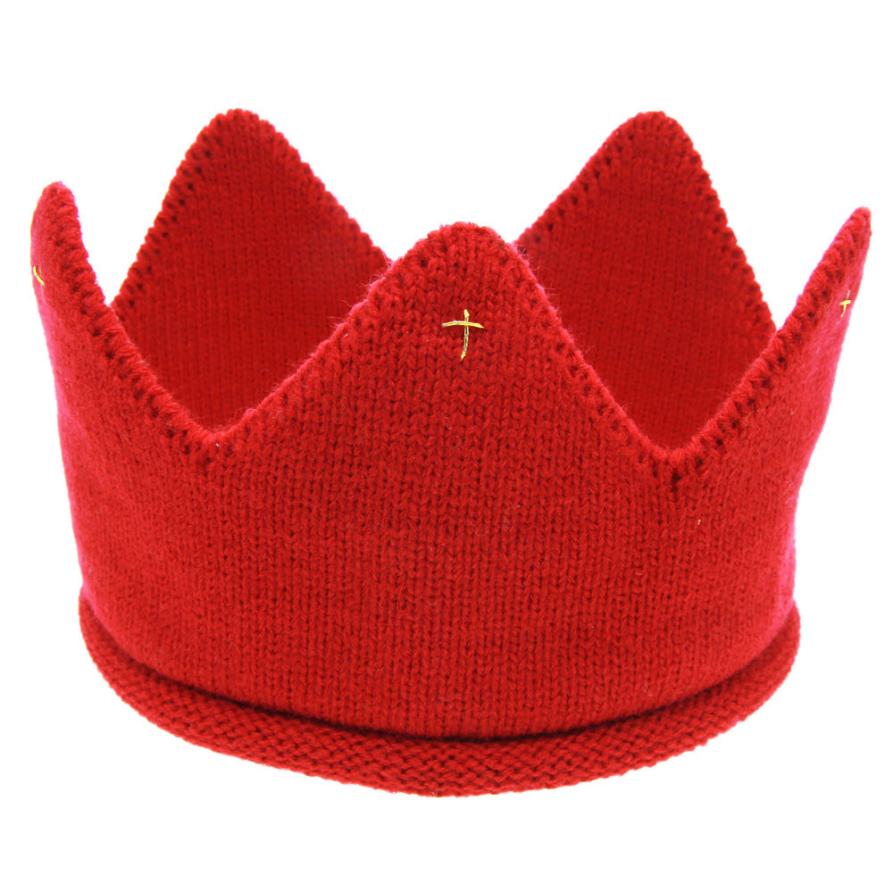 Leuke Baby Jongens Meisjes Crown Knit Hoofdband Hoed Unscreen Baby Meisje Hoed Lente Baby Accessoires Dropshopper: A