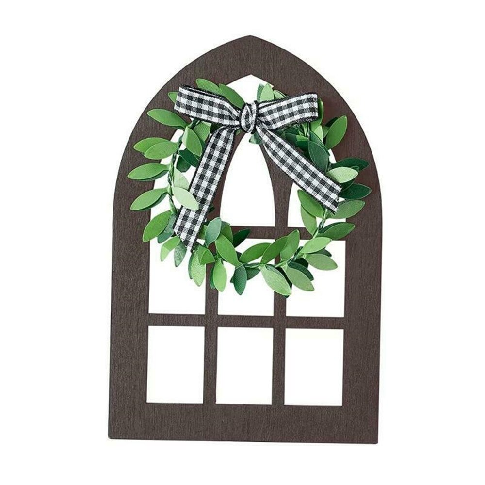 Multifunctional Home Living Room Decorations Retro Wall Display Wooden Frame Rustic Farmhouse Window Frame Ornaments: Coffee