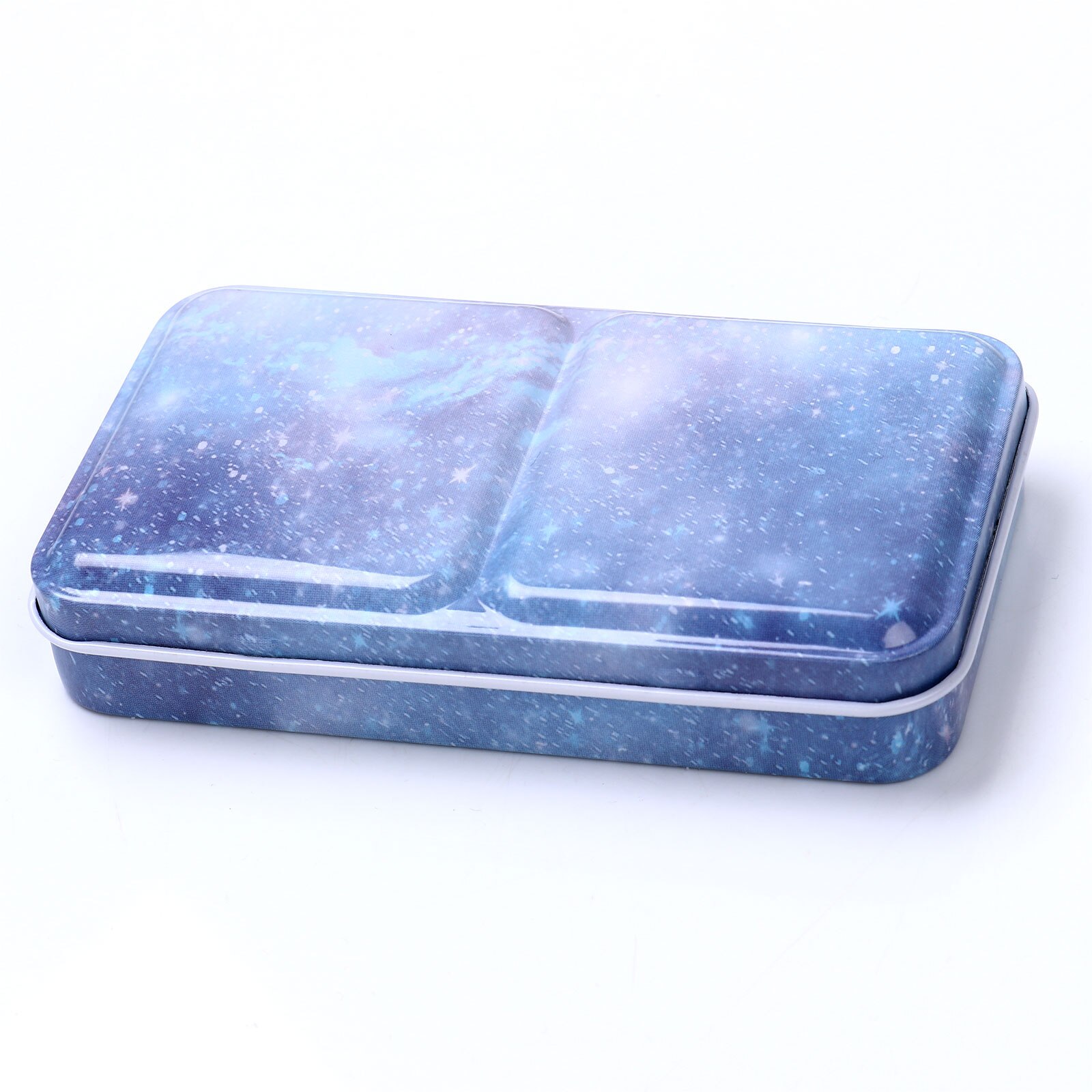 Mini Tin Box Airtight Leak Proof Palette Travel Painting Storage Tins Paint Tray Box for Watercolor Oil Gouache Acrylic Paints: Type 1 Starry