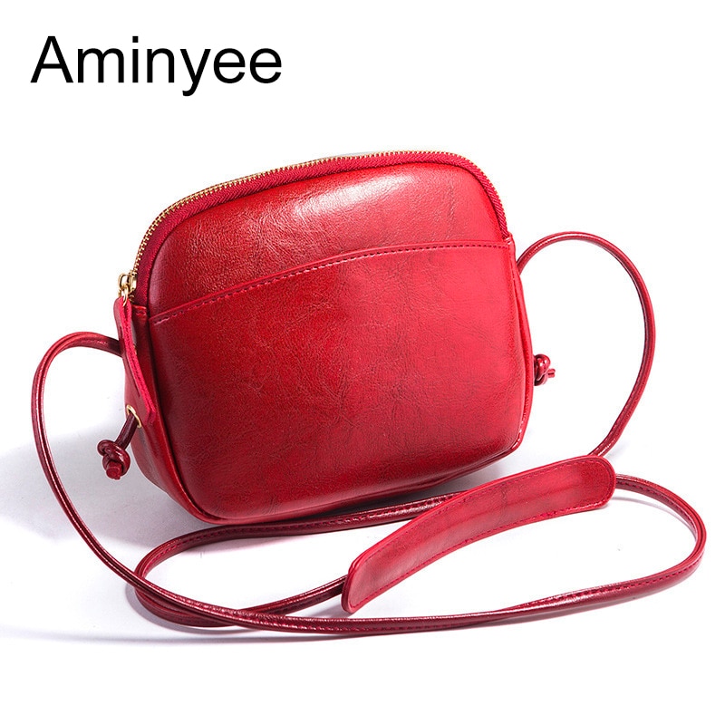 Aminyee kvinners veske polyester myk enkel skulderveske årgang kvinnelig luksuriøs skulderveske med lange stropper, skulder til kvinner