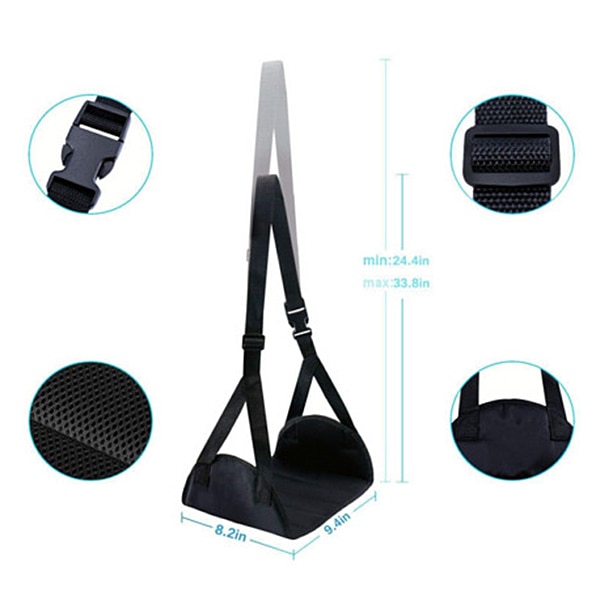 Portable Travel Airplane Foot Rest Made with Memory Foam Flight Hammock WXV