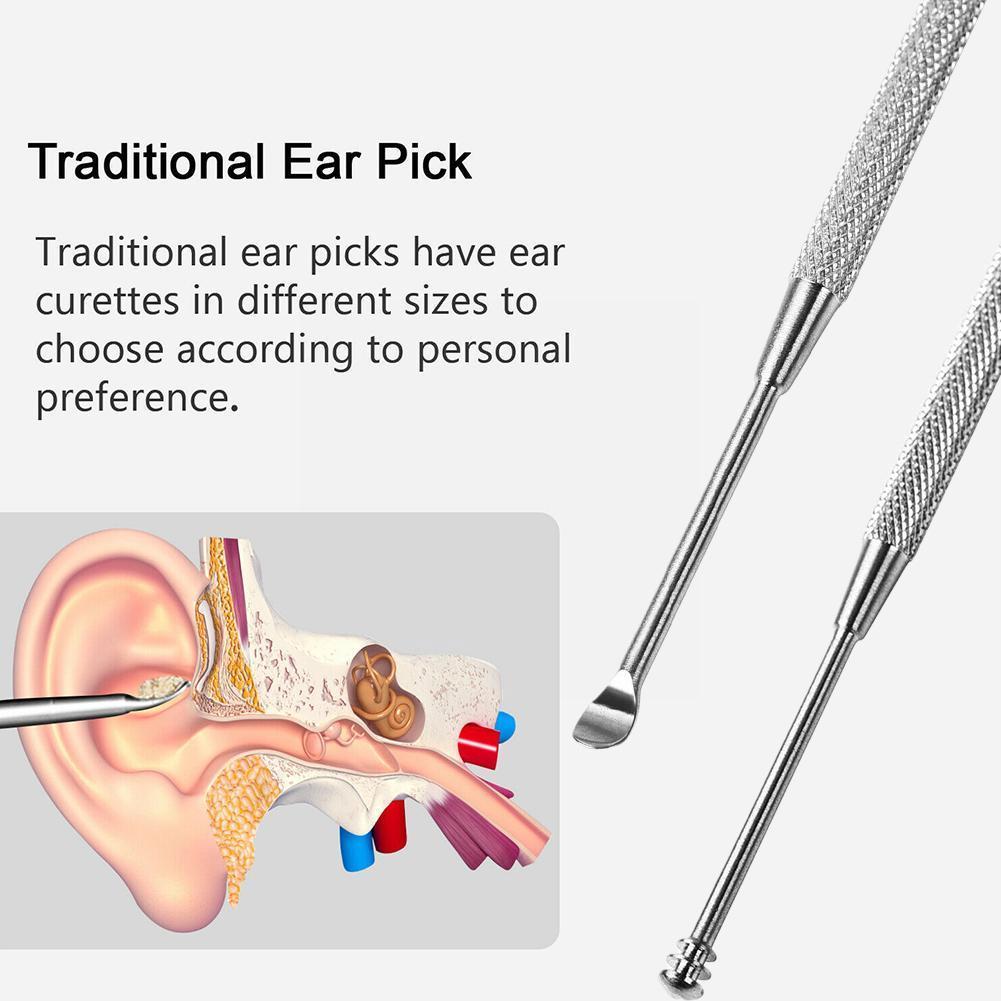 Écouvillon De nettoyage des oreilles en Silicone souple, Double tête, dissolvant De cérumen, cure-oreille, T7B1
