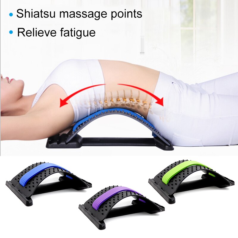 Back Stretching Device Back Massager Lumbar Support Muscle Relief Tool for Fitness Massage SER88