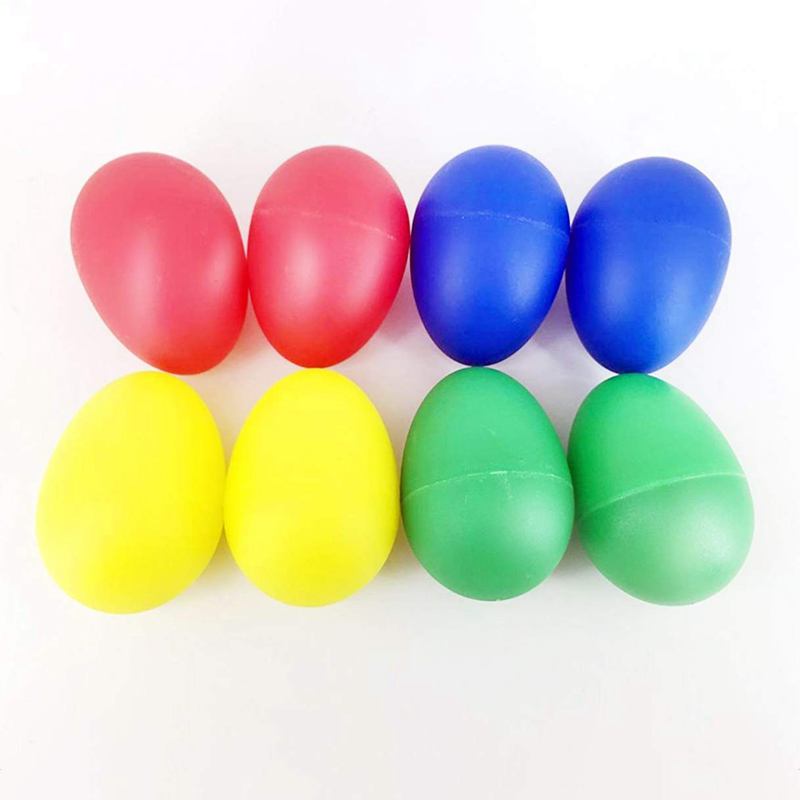 8 Stuks Speelse Plastic Percussion Musical Ei Maracas Ei Shakers Kinderen Speelgoed-4 Verschillende Kleuren