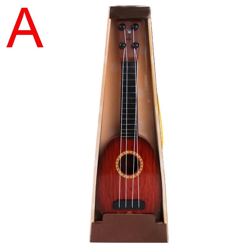 Mini ukelele de simulación nueva para niños, guitarra de aprendizaje de 4 cuerdas, instrumentos musicales, juguetes educativos: A
