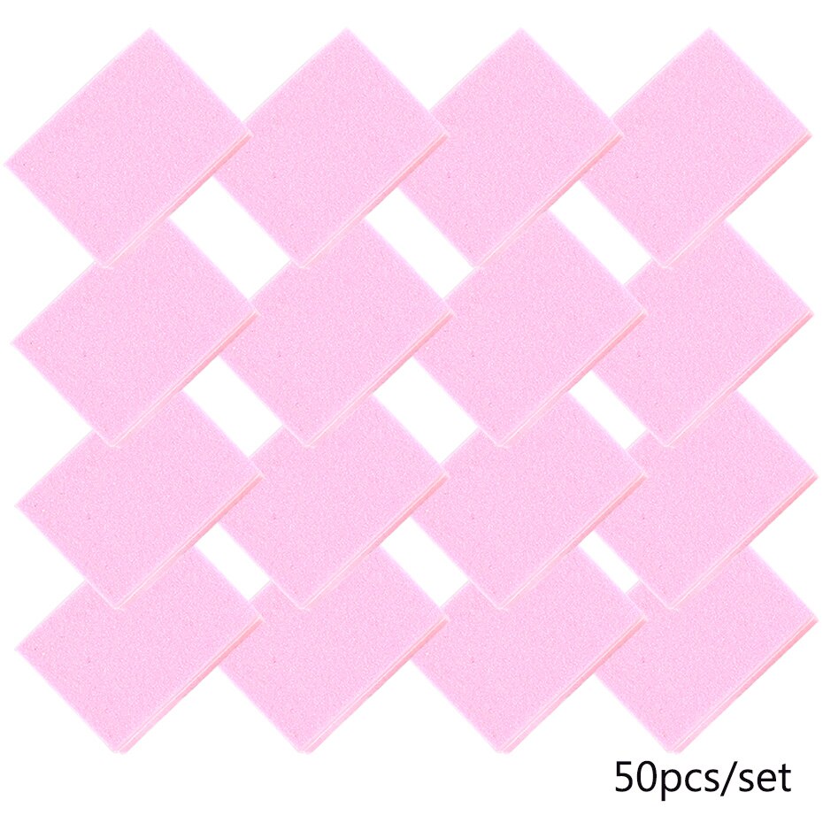 Esponjas para uñas, limas de uñas de doble cara, 25/50 de grano, Mini bloques de pulido para pedicura, herramientas de lijado, manicura #100/180-1, 1824 Uds.: 50pcs-Pink