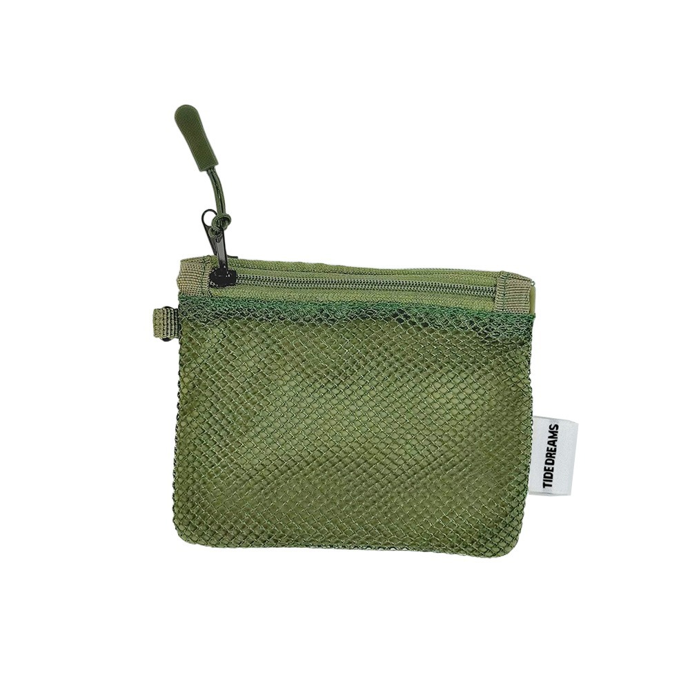 Doppelter Reißverschluss, Netz-Aufbewahrungstasche, doppelschichtig, platzsparend, Mini-Make-up-Tasche, sichtbar, großes Fassungsvermögen, Reise-Kosmetik-Organizer, Schlüssel: schwarz