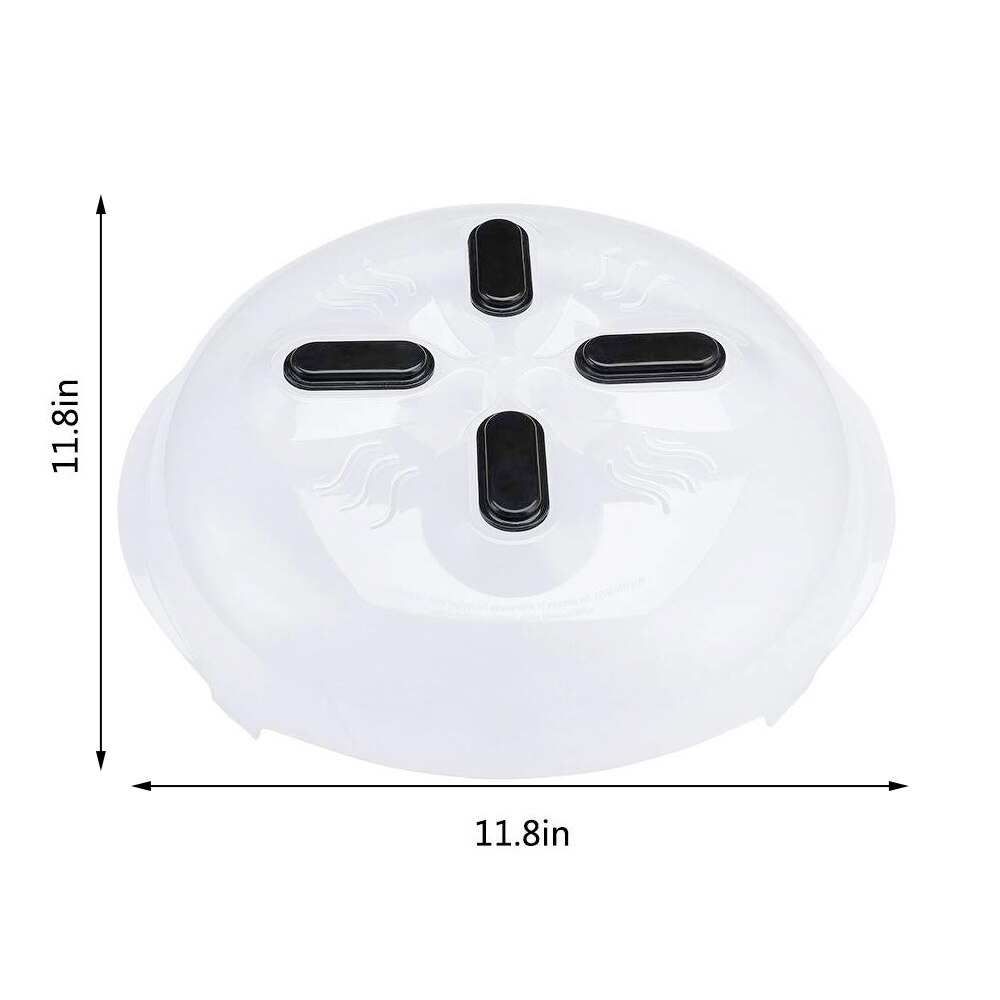 Safety Splatter Guard Magnet Food Microwave Hover Anti-Sputtering Cover with Steam Vents Magnetic Splatter Lid Heat Resistant: A--White