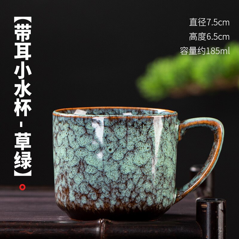 Oven Change Zand Goud Geglazuurde Keramische Proeverij Cup Kung Fu Single Cup Theekopjes Kleine Thee Cup Eigenaar Kopje Thee Kom thuis: Rood