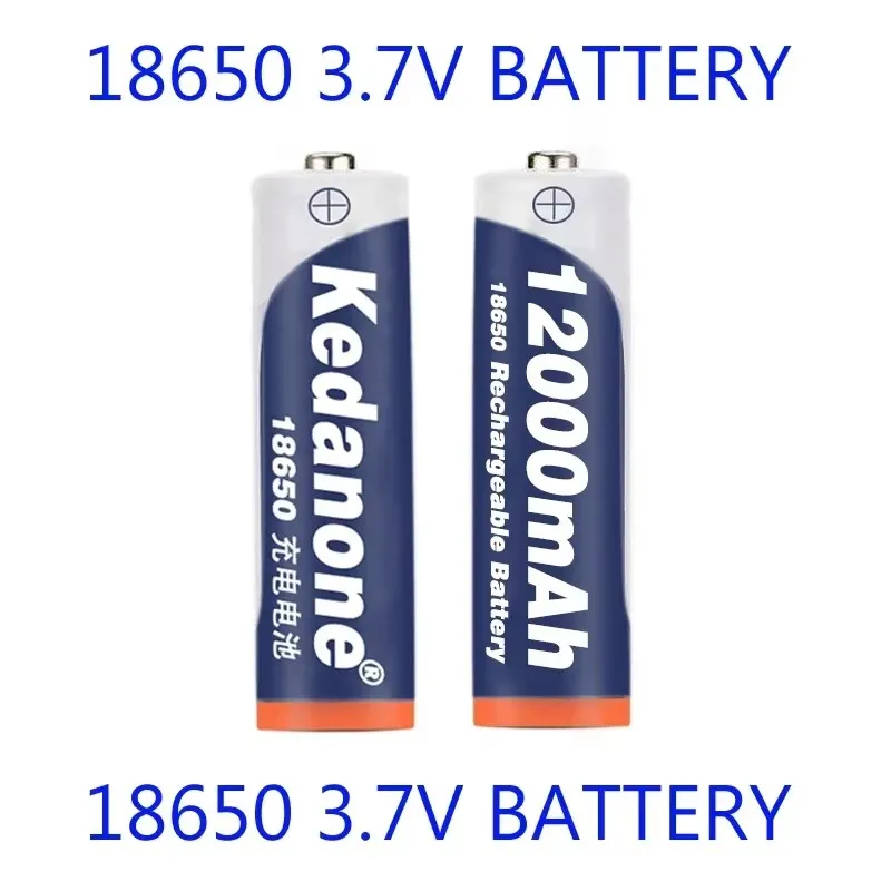 18650 Oplaadbare Batterij 3.7V 18650 12000mAh Capaciteit Oplaadbare Li Batterij Voor Zaklamp Zaklamp Batterij: GRIJS