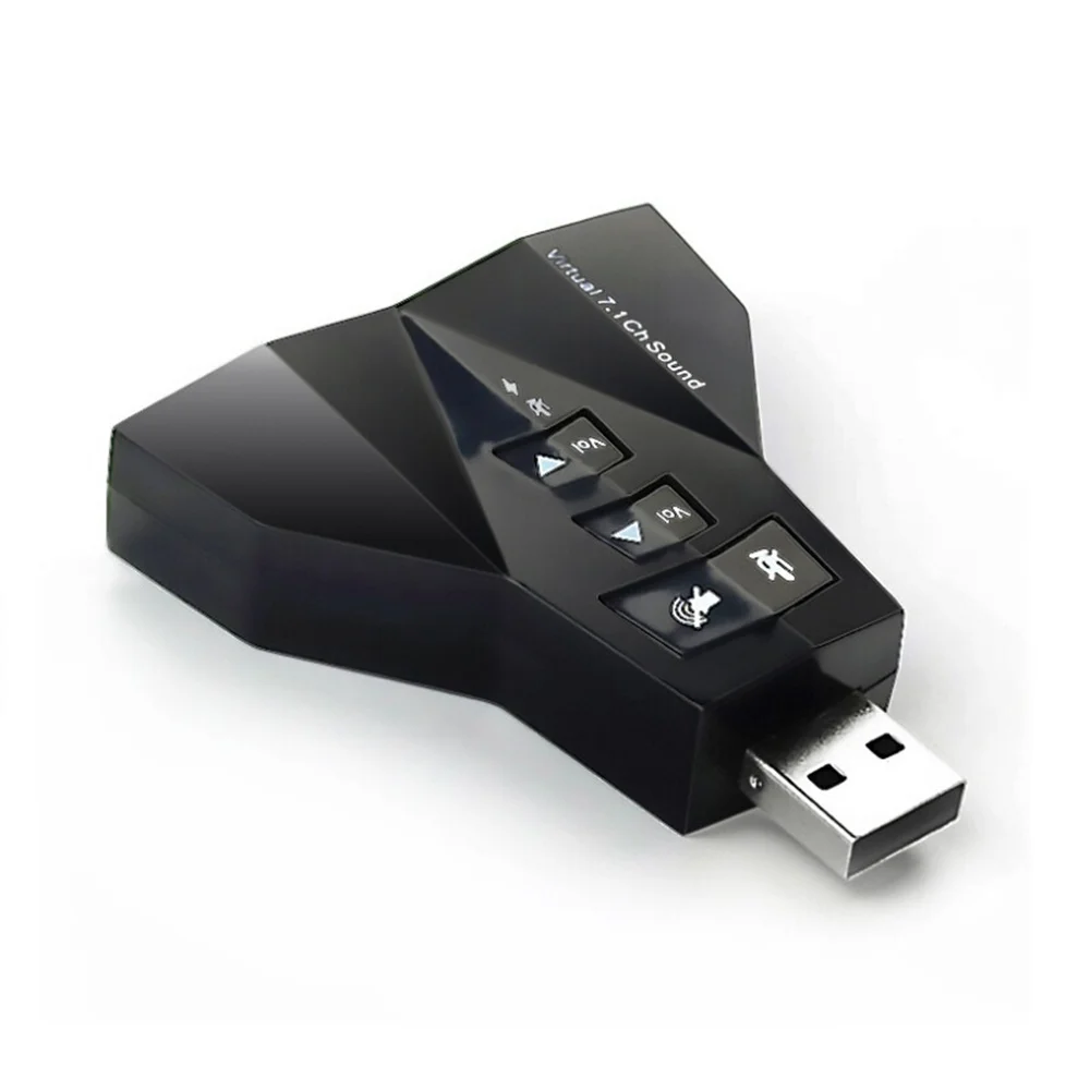 External Virtual USB SOUND card 7 In 1 Channel 3D Sound Audio Adapter Dual Microphone Dual Audio Interface Output Independent: Default Title