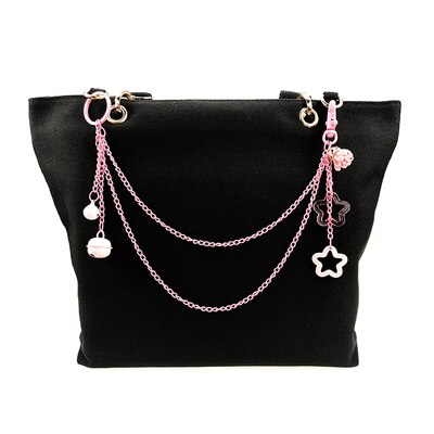 Itabag Kette Lolita Tasche Zubehör Süssigkeit Farben Einstellbare DIY Dekoration Kette für Tasche Sterne Glocken Geldbörse Zubehör H924: Rosa