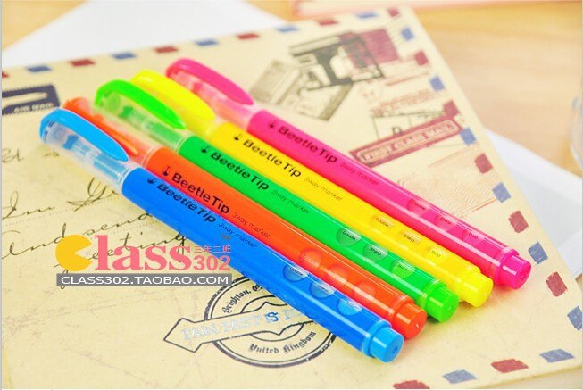 markeerstift, 6 kleuren pakket, Promotionele Markeerstift Maker pen, smart , note markeerstift