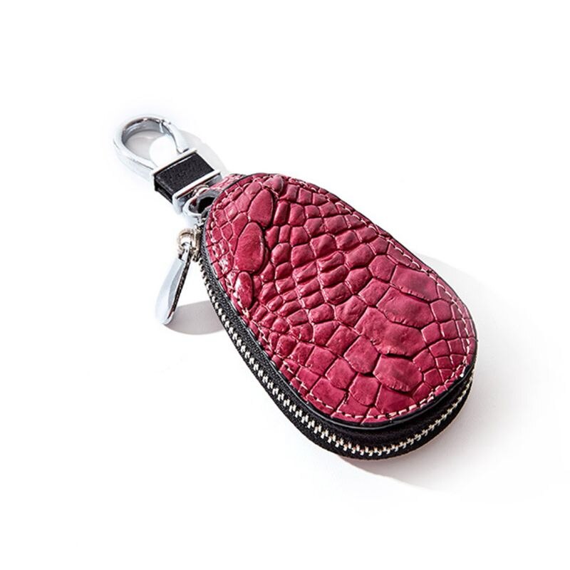 Draagbare pu leren autosleutelhouder portemonnee tas sleutelhanger portemonnee: Mv.