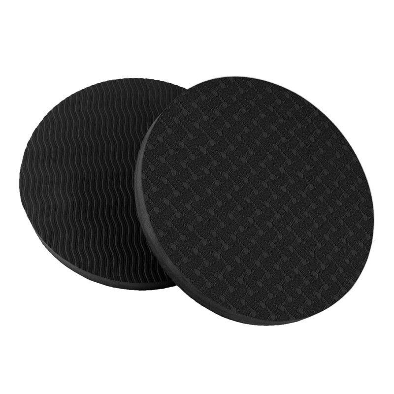 Runde yogamatte, praktisch zum mitnehmen, rundes yogapad für sport, balance und training, rutschfest, dickwandig: Schwarz