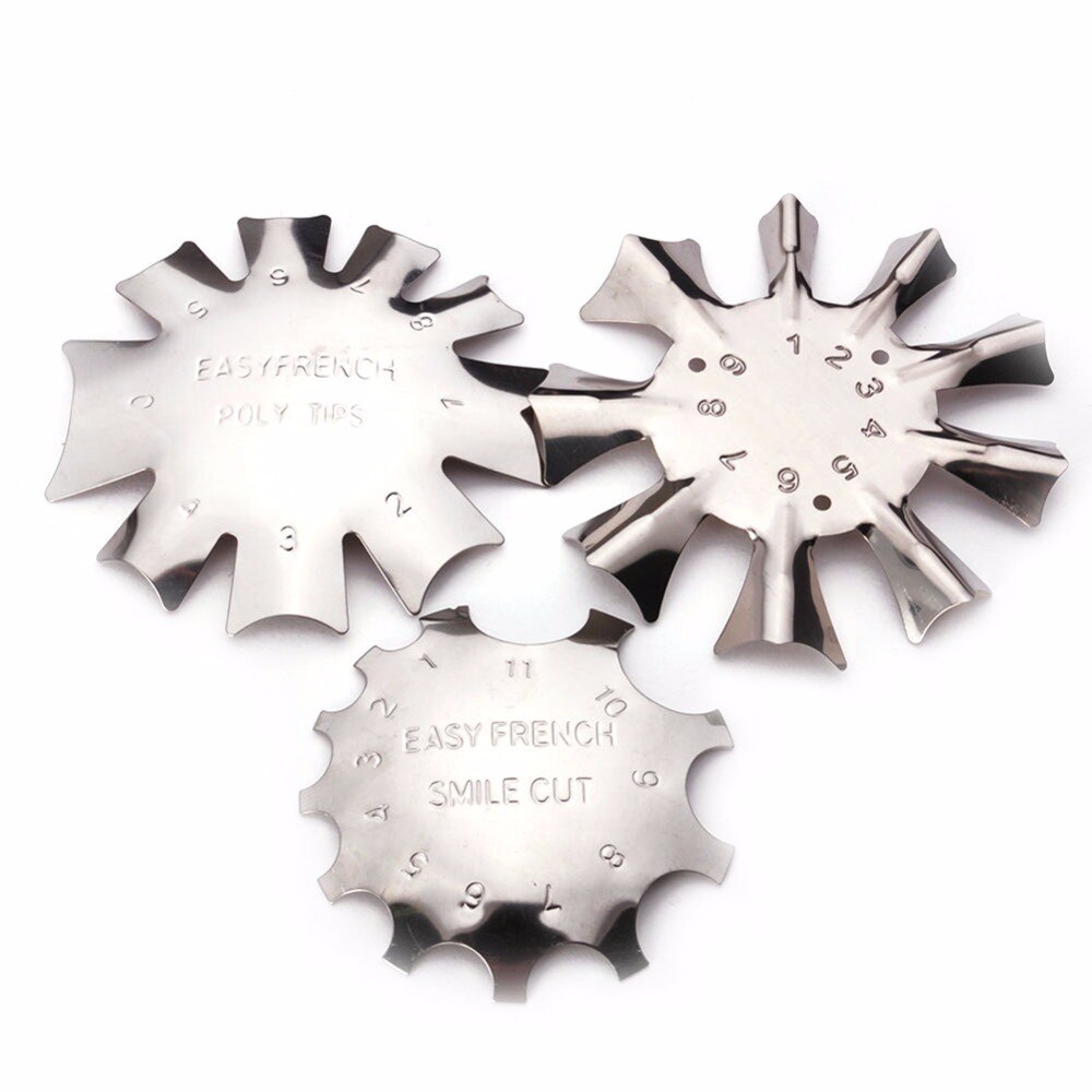 1Pc Easy French Smile Cutter Line Set Edge Trimmer Manicure Acrylic Nail Art Template Tool French Tips Cut Stencils Manicure