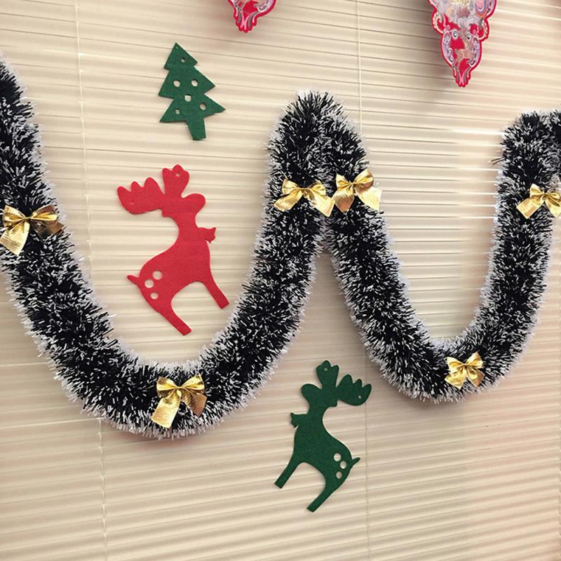 Lametta Chrismas Baum Dekoration Weihnachten Band Kranz Garland Weihnachten Home Party Wand Hängen Ornamente Auf Lager