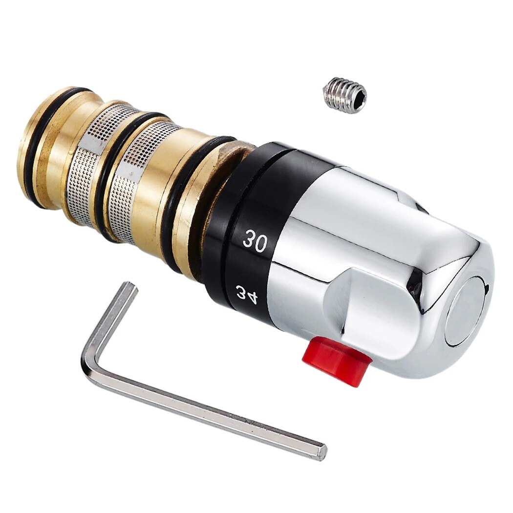 Thermostatische Ventiel Messing Thermostatische Bad Mixer Douchekraan Vervanging Cartridge Valve Handle Solar Thermostaatkraan