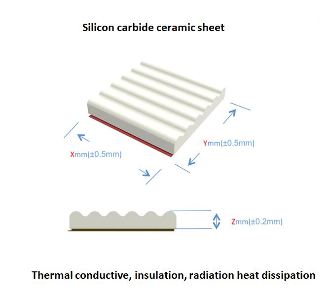 50pcs/lot Silicon Carbide Ceramic Sheet 10*15mm Microporous Silicon Carbide Heat Sink Adhesive