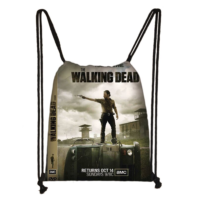 Die Walking Dead Kordelzug Tasche Druck Rucksack Täglichen Casual Jungen Mädchen rucksack Kordelzug Taschen: 008