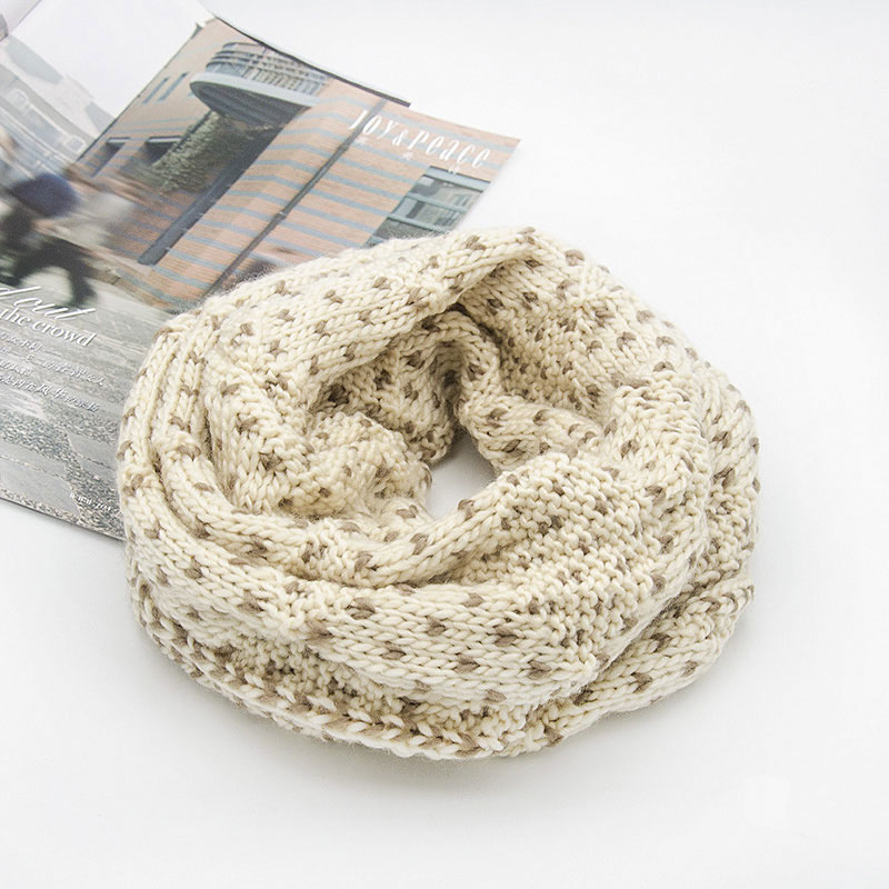 Winter Knitted Snood Scarf Women Warm Infinity Chunky Colorful Soft Circle Ring Scarf Loop Foulard Femme Top