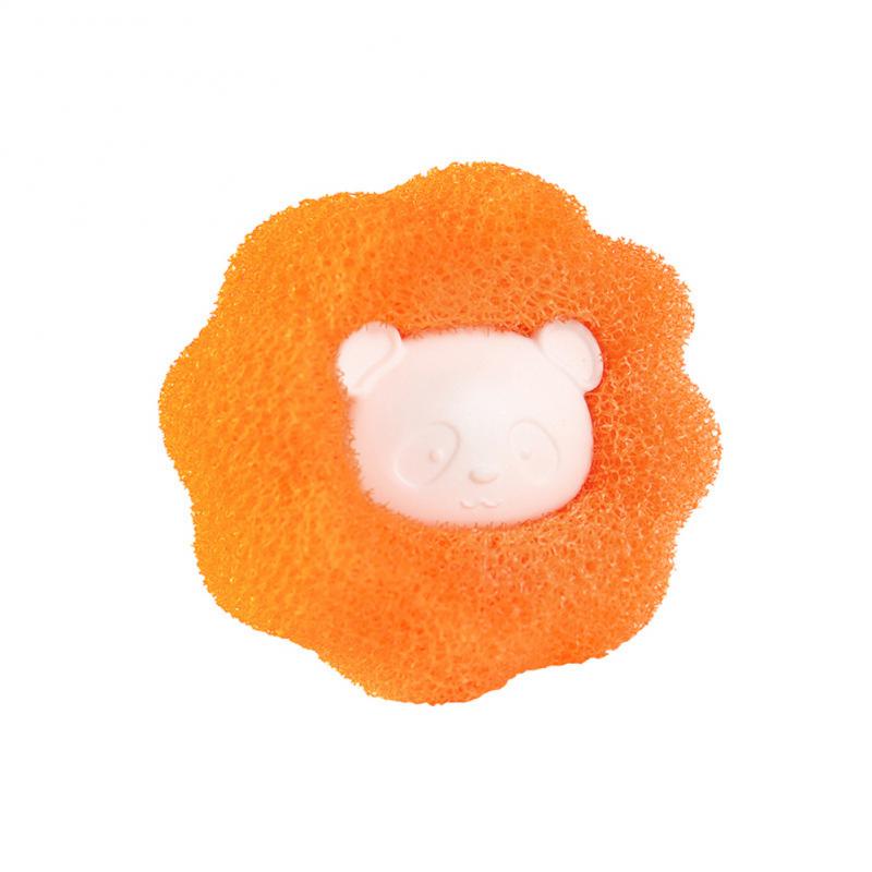 Reusable Hair Removal Laundry Balls Washing Machine Lint Catcher Reusable Hair Removal Animal Shape Cleaning Balls: 6 pcs orange