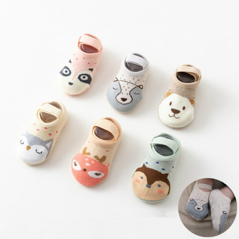 1 paio infantile Del bambino Delle Ragazze Dei Ragazzi Del Fumetto Carino Caviglia Calzini E Calzettoni bambino Del bambino Dei Bambini non-slittamento di proprietà di Autunno Morbido Cotone Calzini E Calzettoni 1-3Y